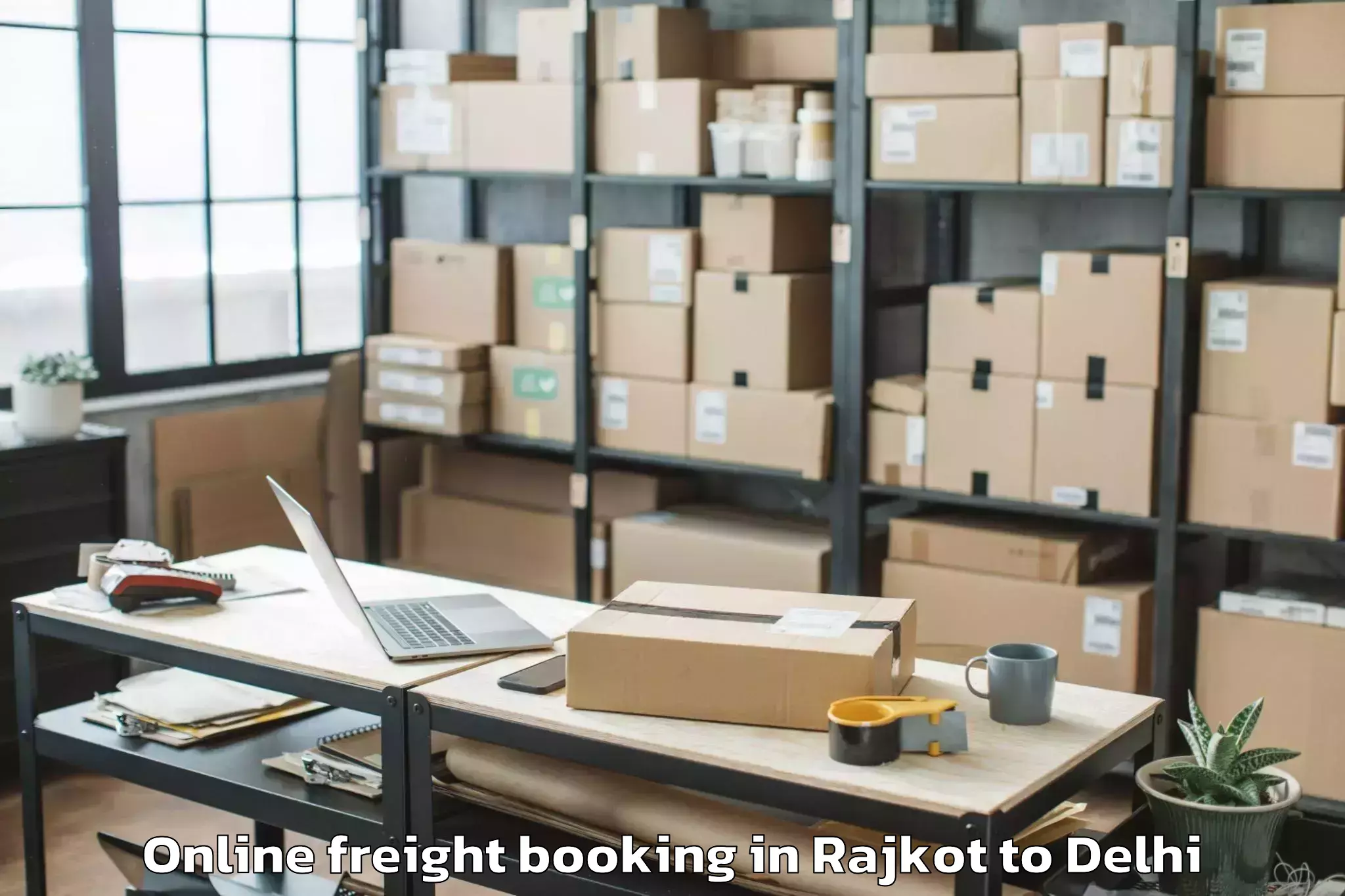 Rajkot to Kalkaji Online Freight Booking